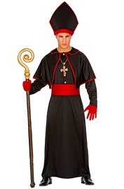 Kostüüm täiskasvanutele Widmann Bishop, must/punane, polüester, XXXL