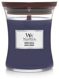 Svece, aromātiskā WoodWick Medium Hourglass Hinoki Dahlia, 55 - 65 h, 275 g, 112 mm