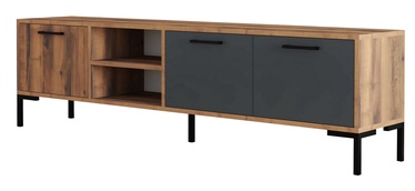 TV galds Kalune Design Aurora 1590, valriekstu/antracīta, 150 cm x 34 cm x 52 cm