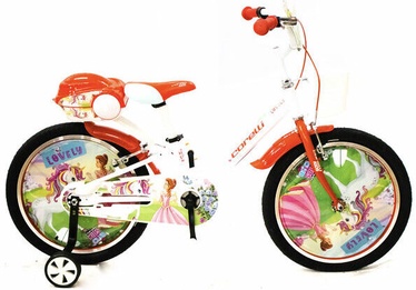 Bērnu velosipēds Corelli Lovely 413765, balta/sarkana, 20"