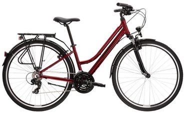 Velosipēds tūristu Kross Trans 1.0 Lady, 28 ", L rāmis, melna/sarkana