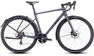 Dviratis gravel Cube Nuroad Race FE, 28 ", S rėmas, juodas/pilkas