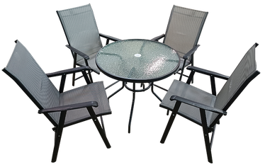 Välimööbli komplekt Besk Garden Set 4750959105870, must/hall, 4 istekohta