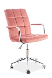 Biroja krēsls Q-022, 51 x 40 x 87 - 97 cm, rozā