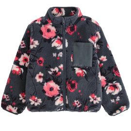 Džemperis su pašiltinimu, mergaitėms Cool Club Pink Flowers CCG2721692, juoda, 152 cm