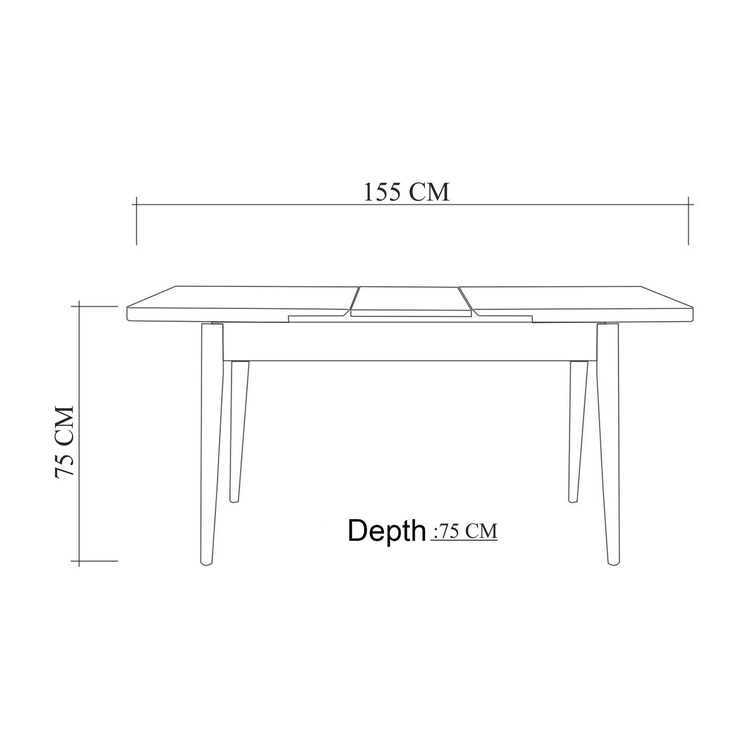 Ēdamistabas komplekts Kalune Design Santiago 0900 - 3 A, priedes/gaiši rozā