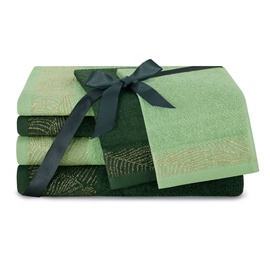 Набор полотенец для ванной AmeliaHome Bellis, темно-зеленый, 30 x 50 cm/50 x 90 см/70 x 130 cm, 6 шт.