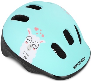 Шлемы велосипедиста детские Spokey Fun, белый/черный/голубой, 48-52 см