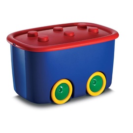 Ящик для игрушек Kis 8630000 0008, 46 л, синий/красный, 58 x 38.5 x 31 см