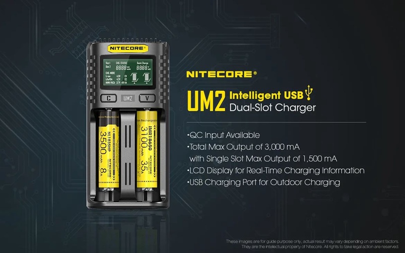 Bateriju lādētājs Nitecore UM2