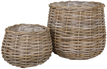 Korvide komplekt, esemete hoidmiseks House Nordic Pulo 4401112, beež, 38 x 38 x 34 cm