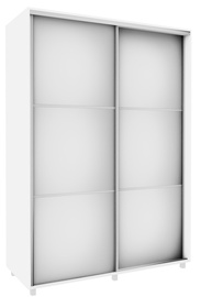 Skapis Bodzio Sliding Doors, balta, 60 cm x 150 cm x 210 cm, ar spoguli