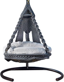 Dārza krēsls, stāvošs Kalune Design Spider 379VLV1712, melna/pelēka