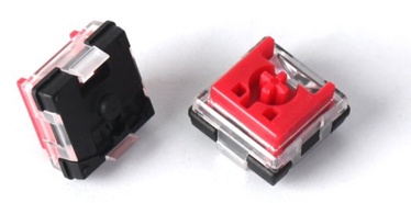 Slēdzis Keychron Low Profile Optical Red Switch Set Z20, caurspīdīga/sarkana