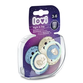 Соска Lovi Night & Day Boy, 3 мес., синий