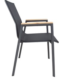 Садовый стул Home4you Tampere, черный, 56 см x 63 см x 90 см
