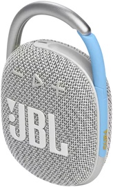 Bezvadu skaļrunis JBL Clip 4 Eco, balta, 5 W