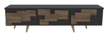 ТВ стол Kalune Design 3 D, ореховый/антрацитовый, 350 мм x 1600 мм x 450 мм