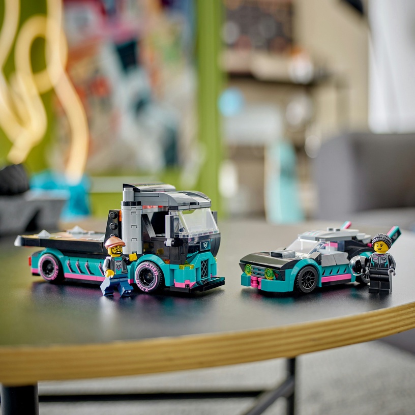 Konstruktor LEGO® City Võidusõiduauto ja autoveok 60406
