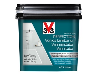 Краска-эмаль V33 Renovation Perfection Bathroom, атлас, 0.75 l, светло-серый