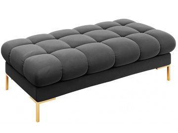 Pufs Micadoni Home Mamaia Velvet, zelta/tumši pelēka, 133 cm x 62 cm x 41 cm