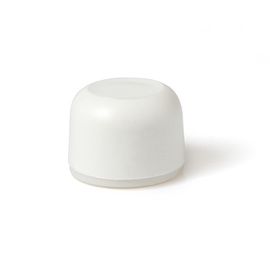 Durvju atbalsts Haushalt, 22 mm, Ø 30 mm, plastmasa, balta, 4 gab.