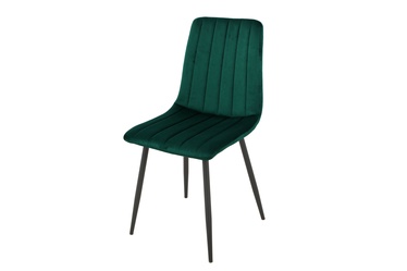 Ēdamistabas krēsls Domoletti Harry 53000006459, melna/tumši zaļa, 55 cm x 45 cm x 89 cm