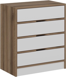 Kummut Kalune Design Elina 8173, valge/pähklipuu, 40 x 70 cm x 79 cm