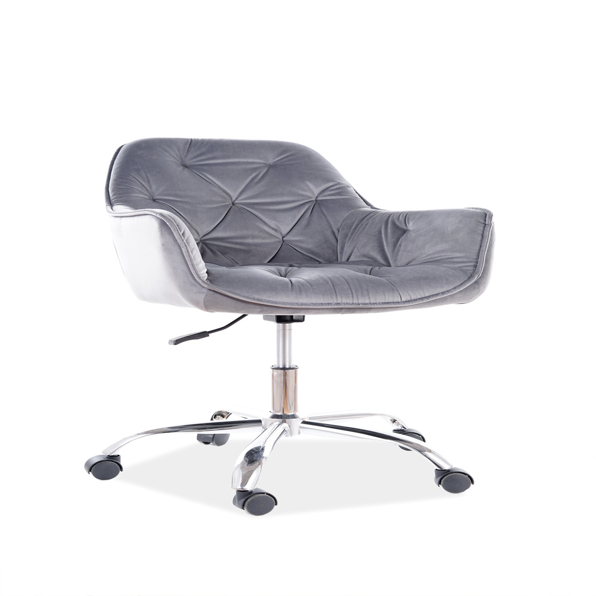 Biroja krēsls Signal Meble Q190 Velvet 14, 44 x 60 x 80 cm, pelēka