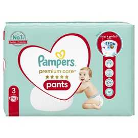 Autiņbiksītes Pampers Premium Care Pants, 3 izmērs, 6 - 11 kg, 140 gab.