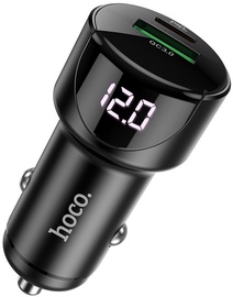 Зарядное устройство Hoco Car Charger, USB/USB-C, черный