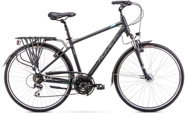 Velosipēds tūristu Romet Wagant 3, 28 ", 21" rāmis, melna/tirkīza