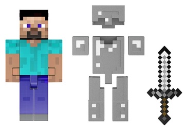 Комплект Mattel Minecraft Steve Diamond Level HLL30, 140 мм