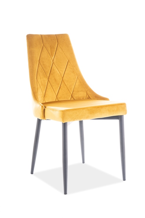 Стул для столовой Modern Trix Velvet, желтый, 47 см x 49 см x 89 см
