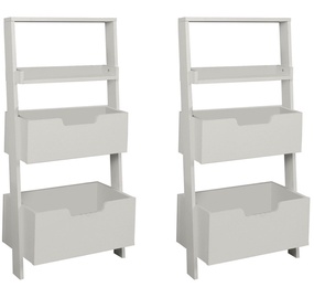 Riiul Kalune Design Bookshelf Only Çiftli, valge, 35 cm x 59 cm x 120 cm