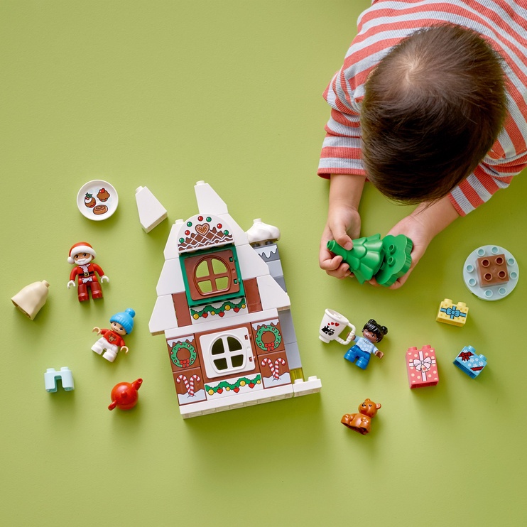 Konstruktors LEGO® DUPLO® Ziemassvētku vecīša piparkūku namiņš 10976, 50 gab.