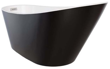 Vann, teisaldatav Besco Melody Black&White, 170 cm x 80 cm x 72 cm, ovaalne