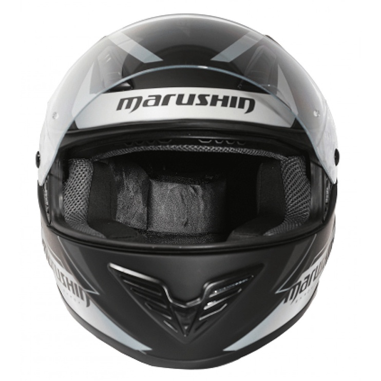 Motocikla ķivere Marushin 999 RS Comfort Shaox, M, sudraba/melna