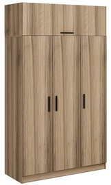 Riidekapp Kalune Design Minar 3 235, pruun, 52 cm x 135 cm x 235 cm