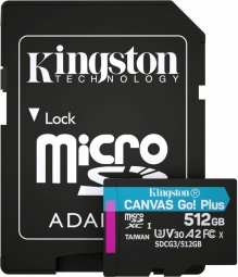 Карта памяти Kingston Canvas Go! Plus, 512 GB