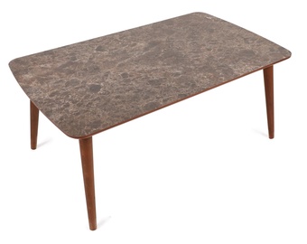 Kafijas galdiņš Kalune Design Comfort, brūna/pelēka, 100 cm x 60 cm x 41.5 cm