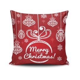 Декоративная подушка Mioli Decor NOELKRLNT-8, красный/многоцветный, 43 см x 43 см