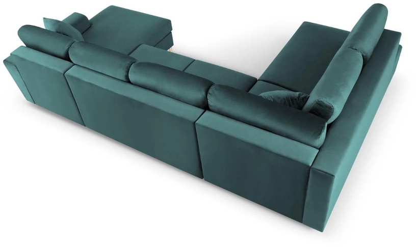 Dīvāngulta Micadoni Home Moghan Velvet Panoramic, zaļa, kreisais, 313 x 194 cm x 88 cm
