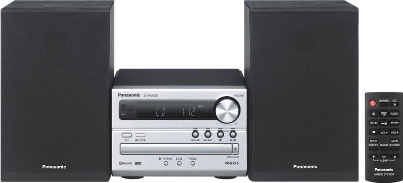 Muusikakeskus Panasonic SC-PM250EC-S, 20 W, must
