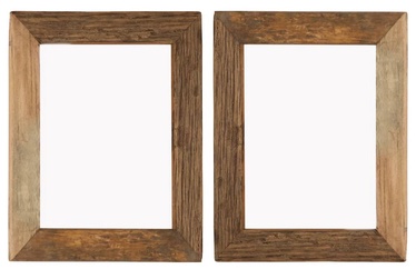 Foto rāmis VLX Solid Reclaimed Wood & Glass 282895, brūna