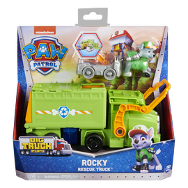 Transporta rotaļlietu komplekts Nickelodeon Paw Patrol Big Truck Pups Rocky 6065318, zaļa
