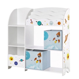 Полка Songmics Toy Storage, белый, 300x930x1000 мм