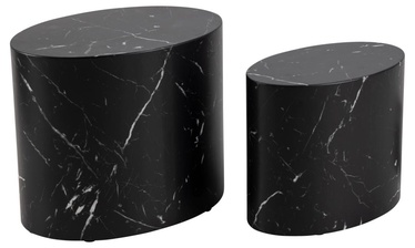 Kafijas galdiņš Actona Mice Oval, melna, 480 mm x 330 mm x 400 mm