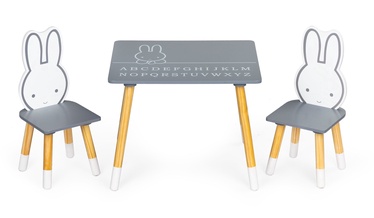 Bērnu istabas mēbeļu komplekts EcoToys Children Furniture Set, brūna/pelēka