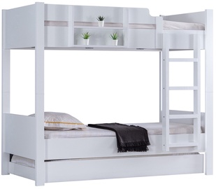 Divstāvīga gulta Kalune Design Asya-Y 106DNV1279, balta, 106 x 206 cm